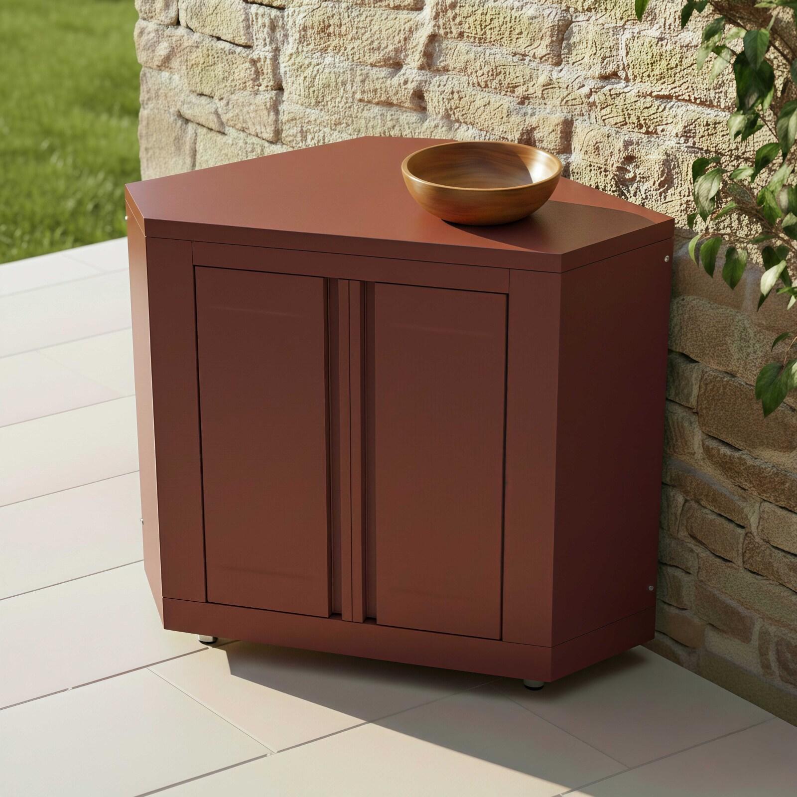 Módulo de almacenamiento de esquina de cocina de exterior de acero