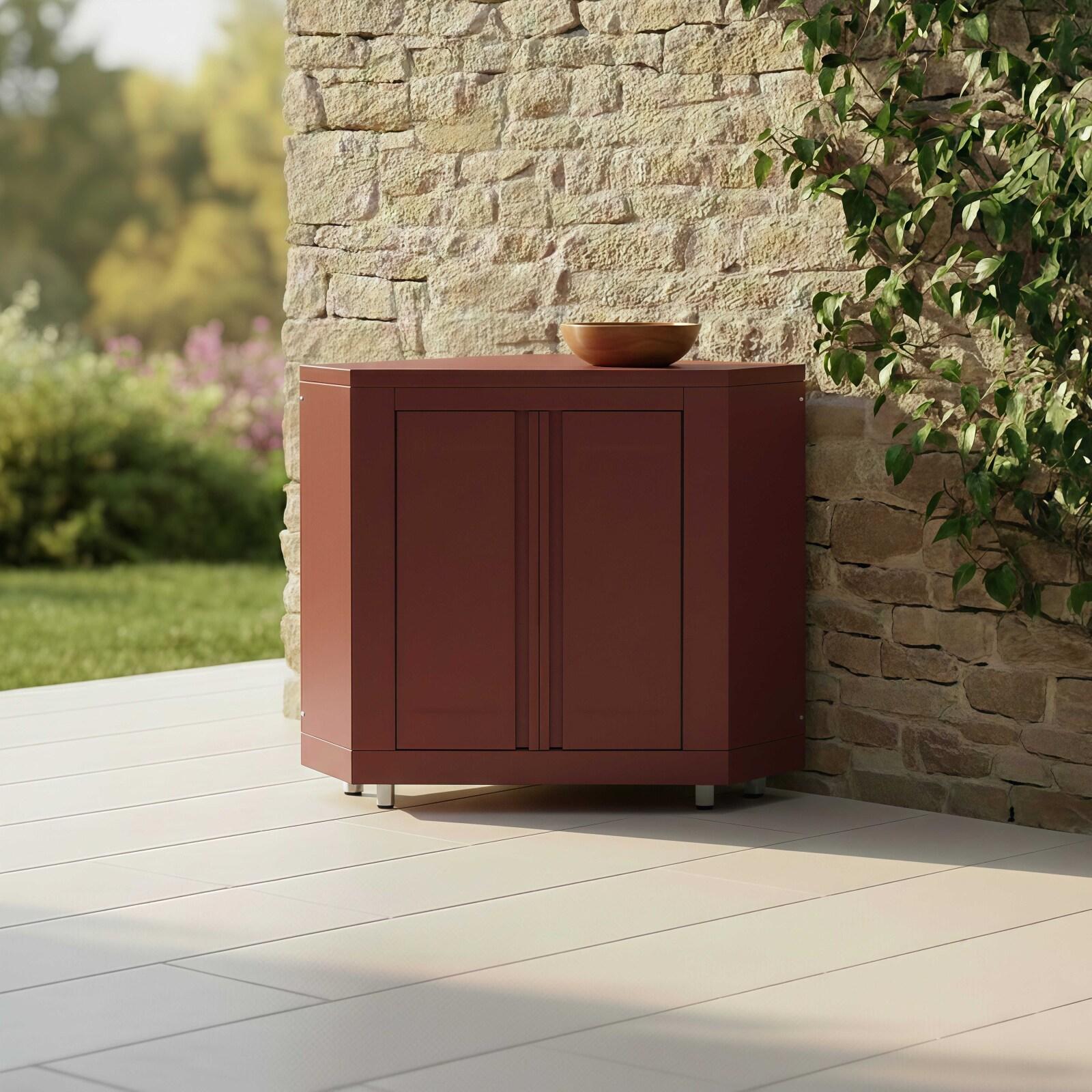 Módulo de almacenamiento de esquina de cocina de exterior de acero