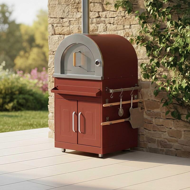 Módulo de acero para horno de pizza para cocina de exterior