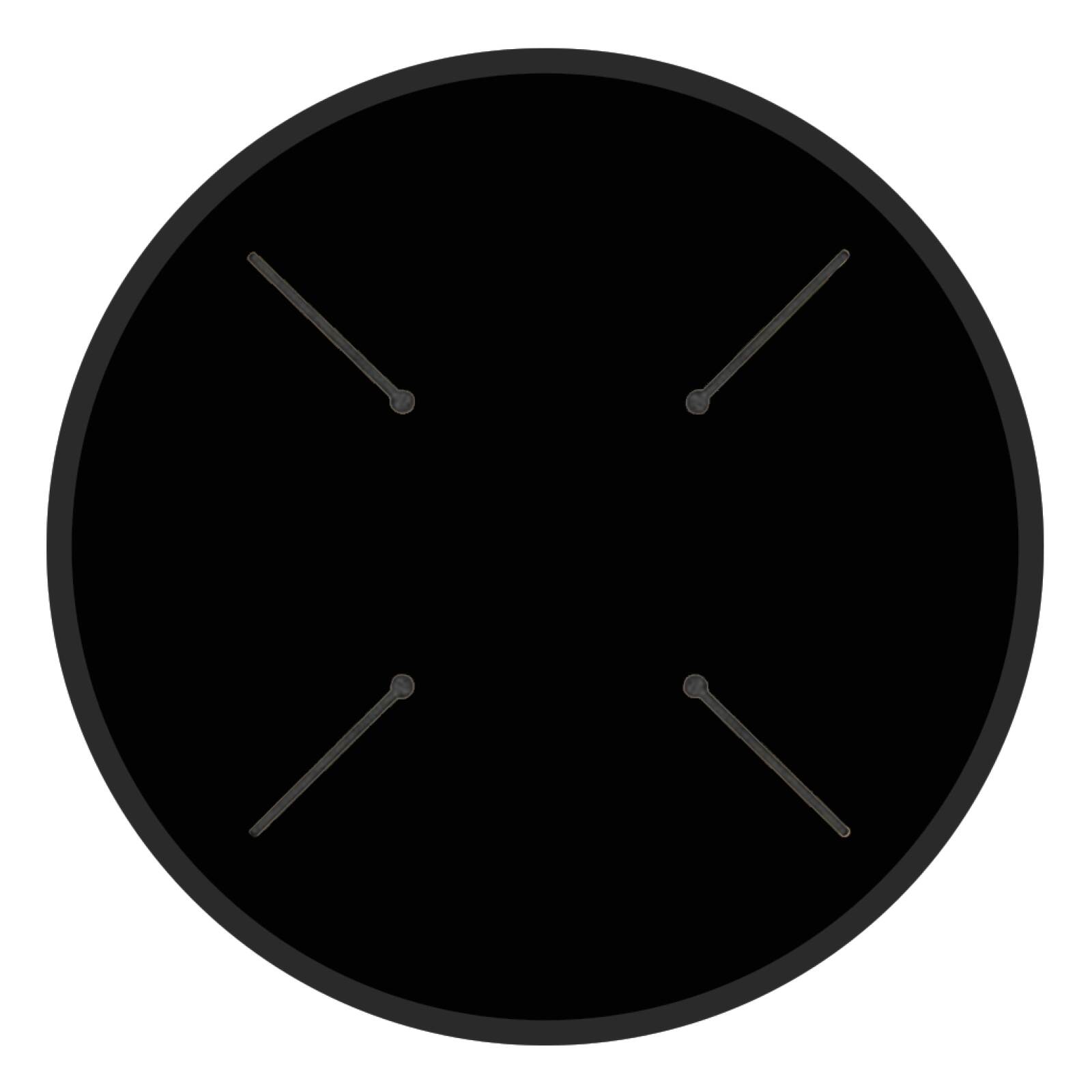 Mesa de jardín bistró redonda reclinable de aluminio negro y HPL 4 personas Ø70 cm