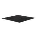 Mesa de jardín bistró cuadrada reclinable de aluminio negro 4 personas 60x60 cm