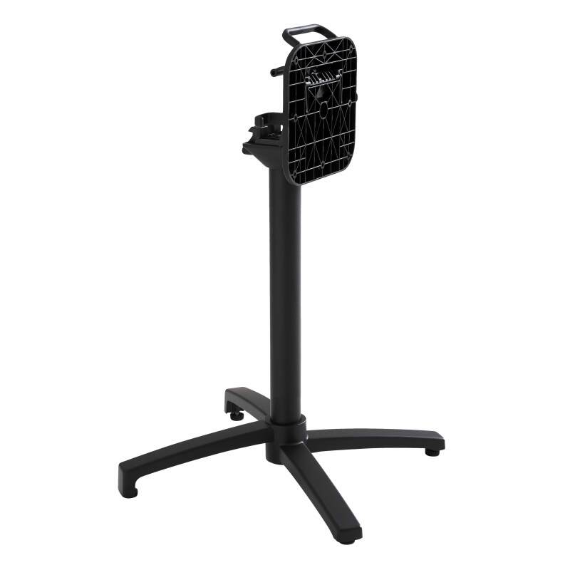 Mesa de jardín bistró cuadrada reclinable de aluminio negro 4 personas 60x60 cm (6/8)