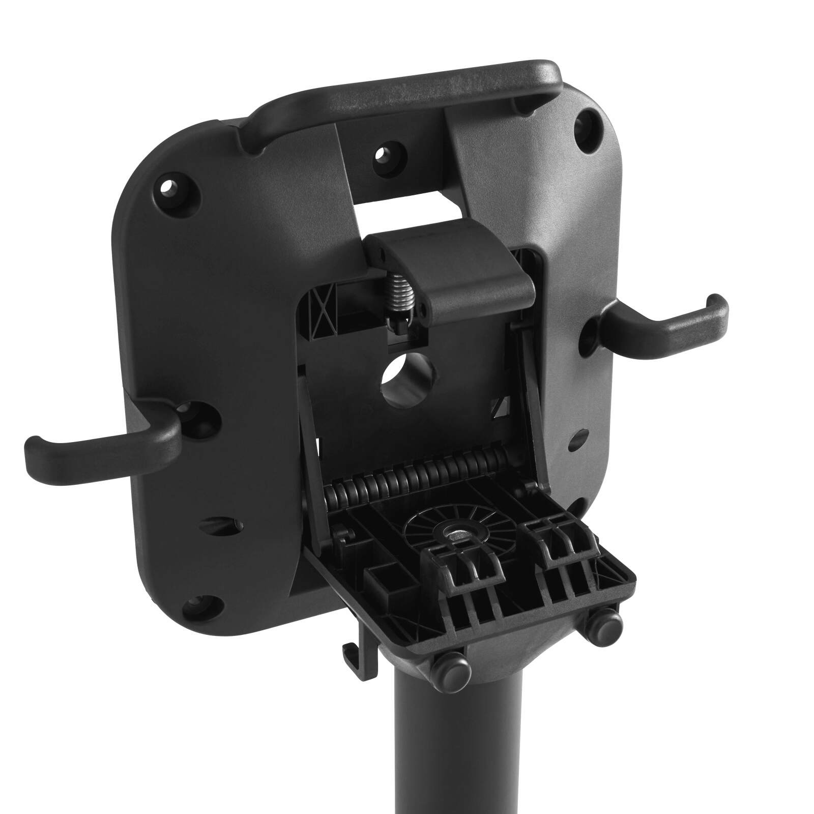 Mesa de jardín bistró cuadrada reclinable de aluminio negro 4 personas 60x60 cm