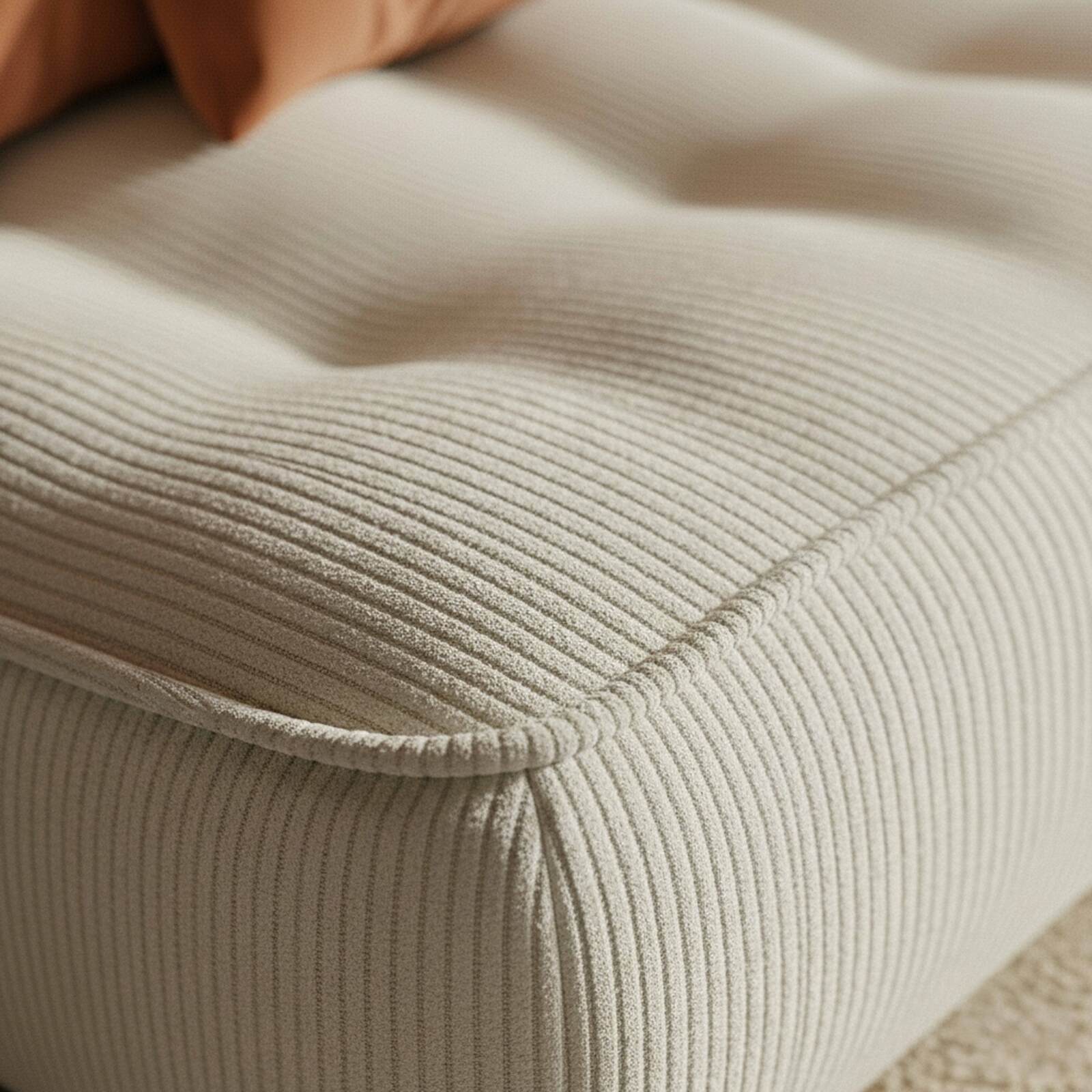 Sofá modular de 3 plazas de tejido de acanalado