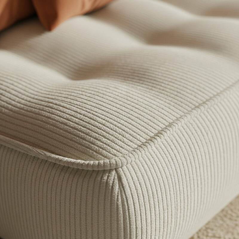 Sofá modular de 3 plazas de tejido de acanalado (3/6)