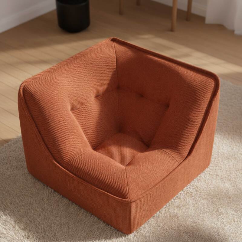 Sillón esquinero de tela para sofá modular (4/7)
