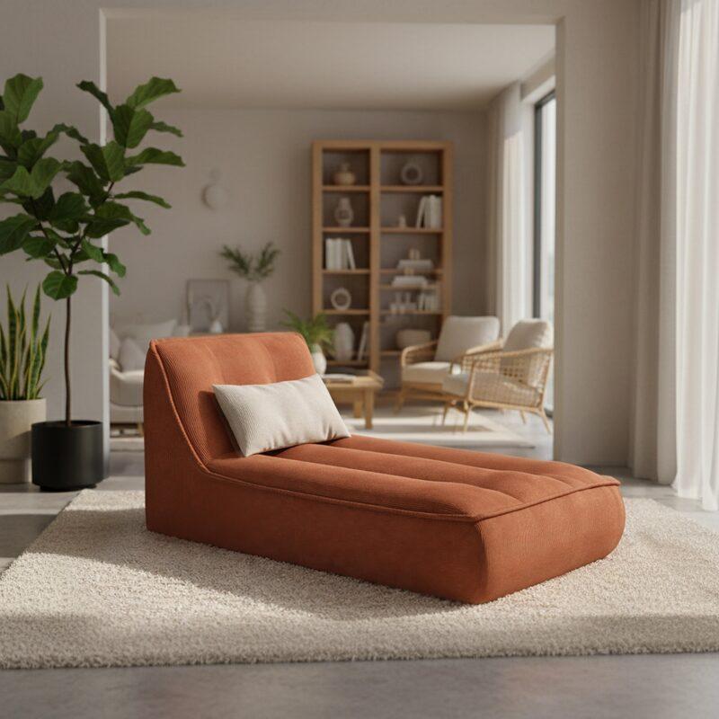 Chaise longue de tela para sofá modular - Lifestyle