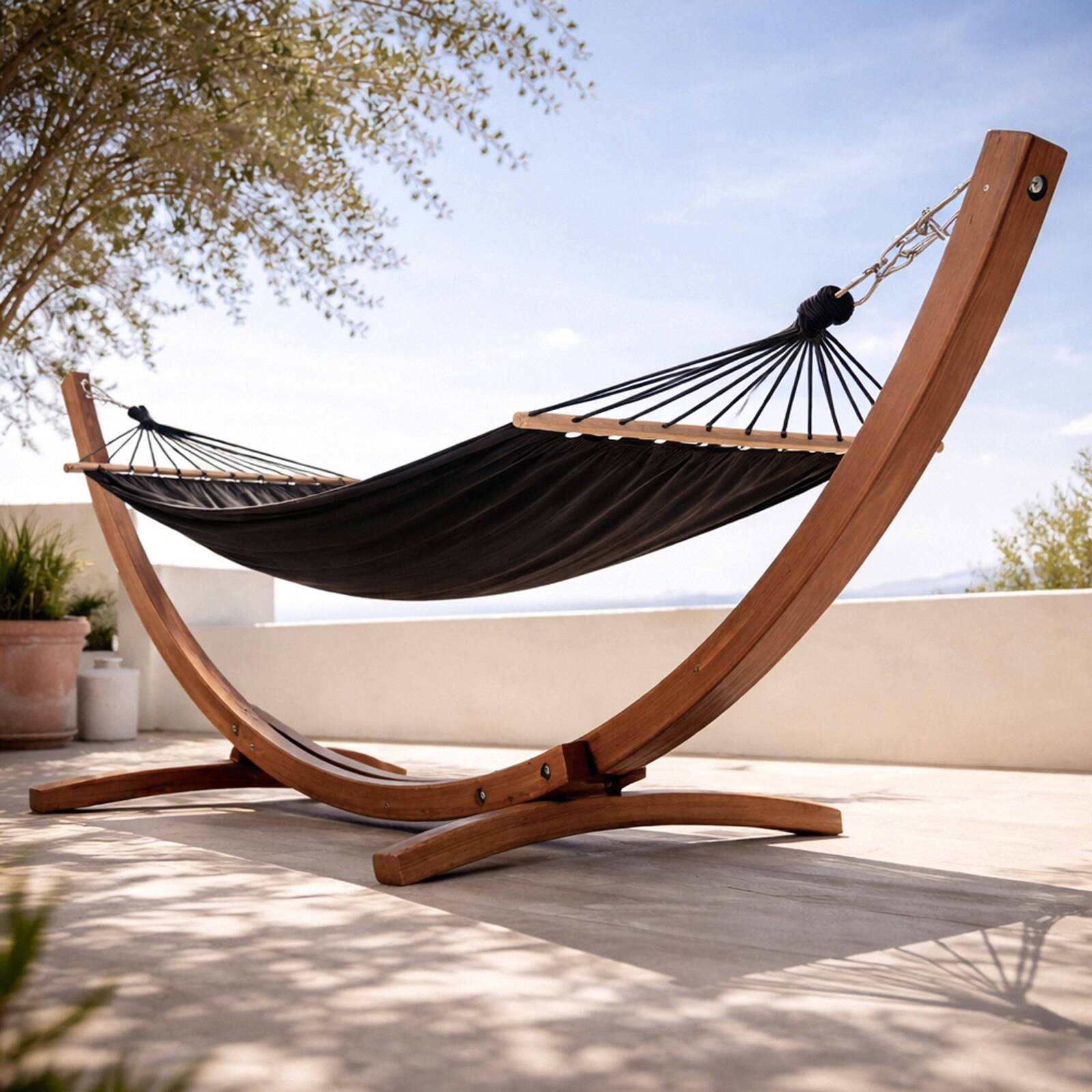 Hamaca con soporte de madera FSC®