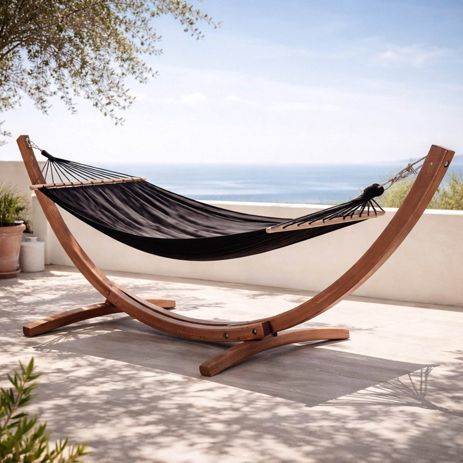 Hamaca con soporte de madera FSC®