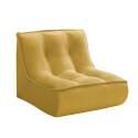 Sofá modular de 4 plazas de tejido de acanalado con 2 chaise longue
