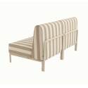 Sofá modular de exterior a rayas para 2 personas con 2 sillones