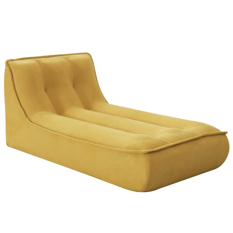 Sofá modular de 3 plazas de tejido de acanalado con chaise longue (5/6)