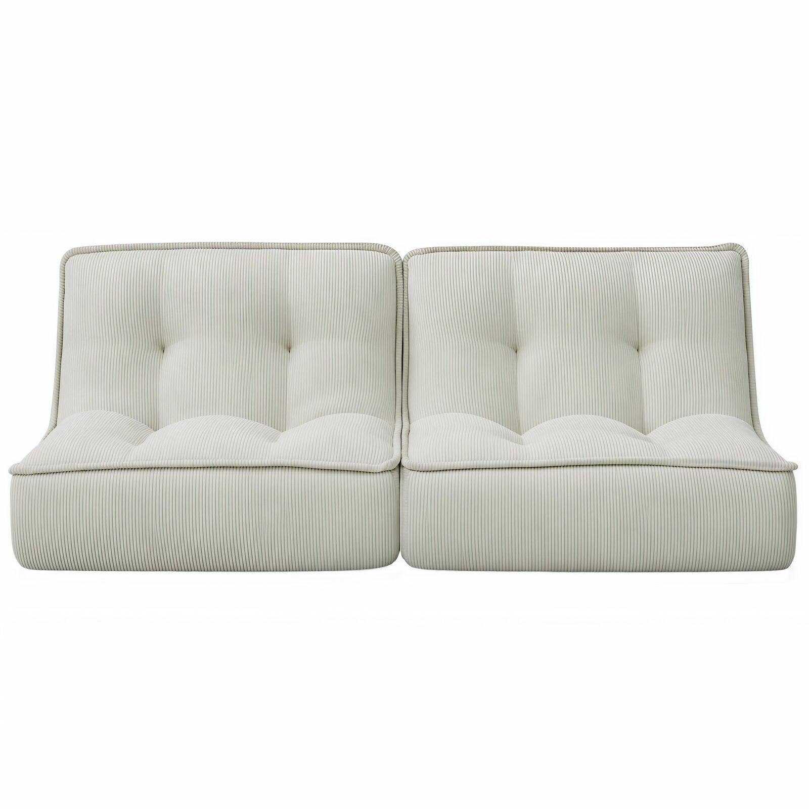 Sillones modular de tejido de acanalado - Por 2