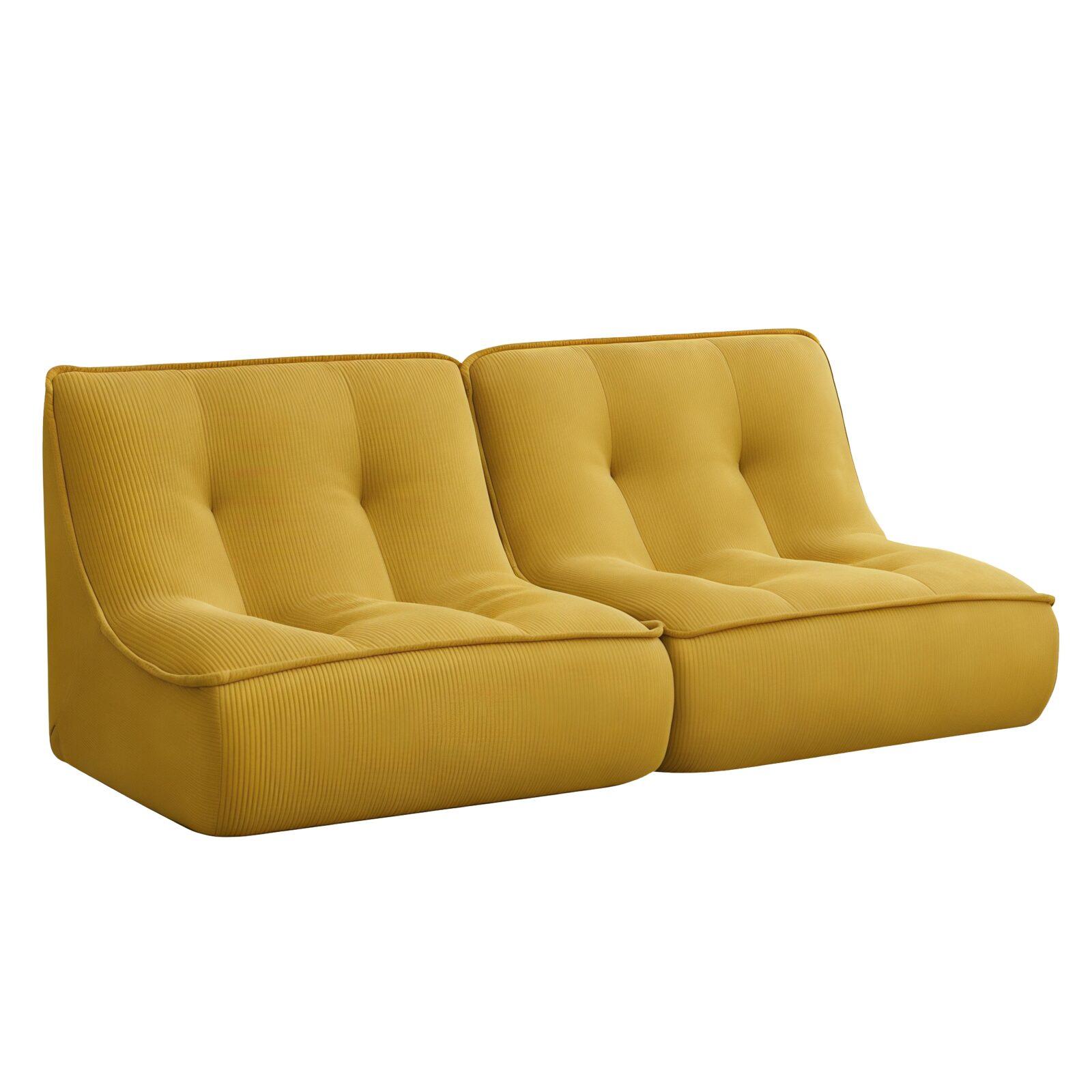 Sillones modular de tejido de acanalado - Por 2