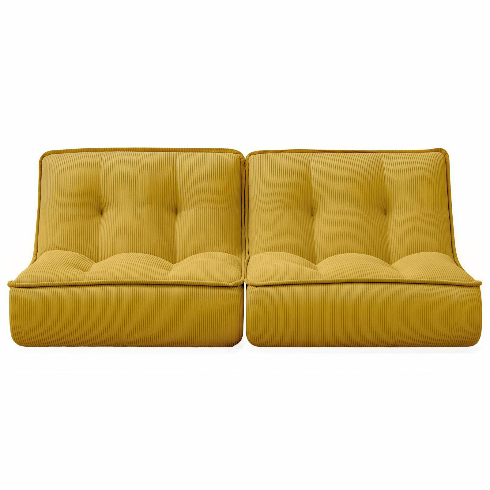 Sillones modular de tejido de acanalado - Por 2