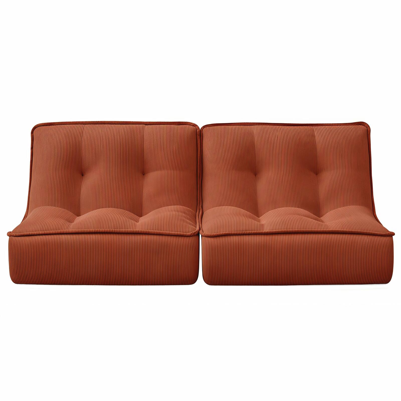 Sillones modular de tejido de acanalado - Por 2