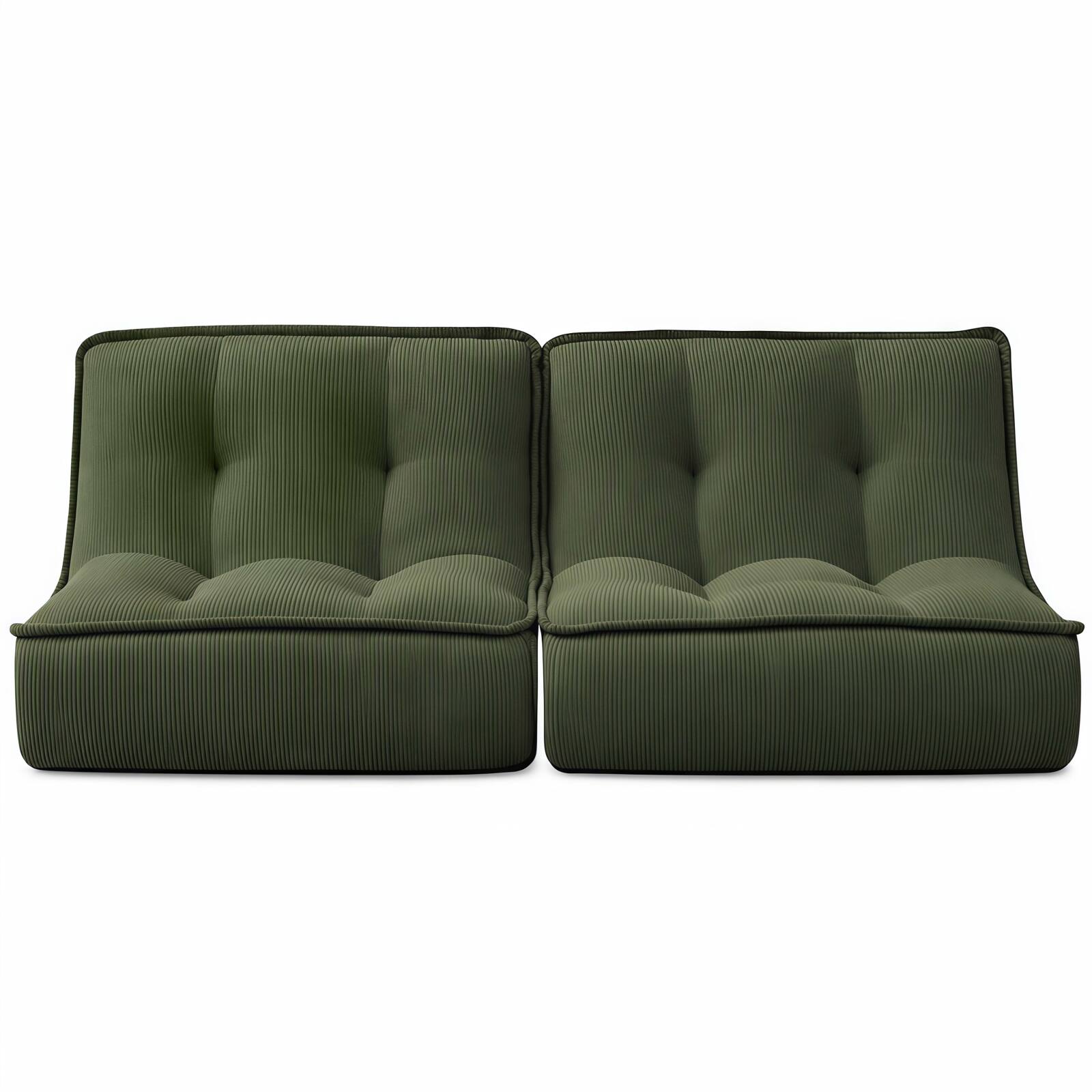 Sillones modular de tejido de acanalado - Por 2