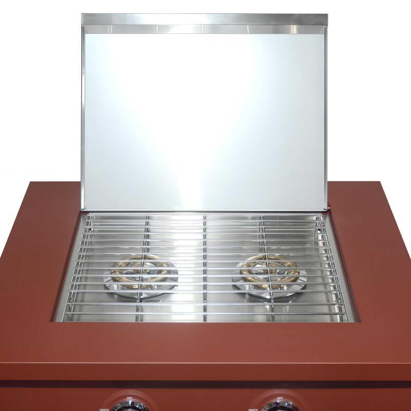 Mueble de cocina de exterior de gas de acero con 2 quemadores (6/7)