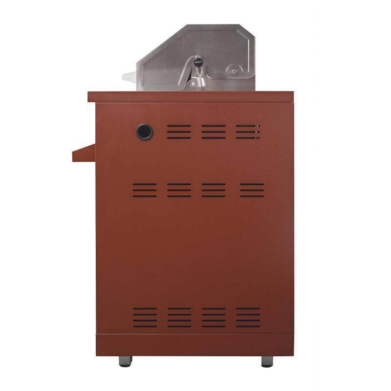 Mueble de acero para barbacoa de gas con 4 + 1 quemadores para cocina de exterior (4/7)