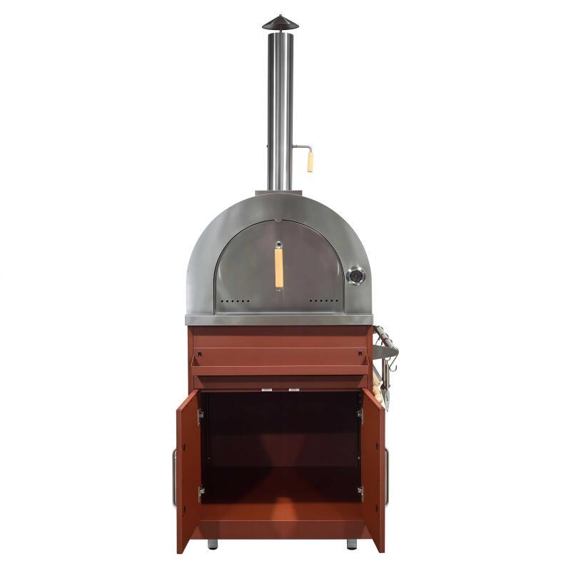 Cocina de exterior de metal con horno a pizza y almacenaje - 3 módulos (3/7)