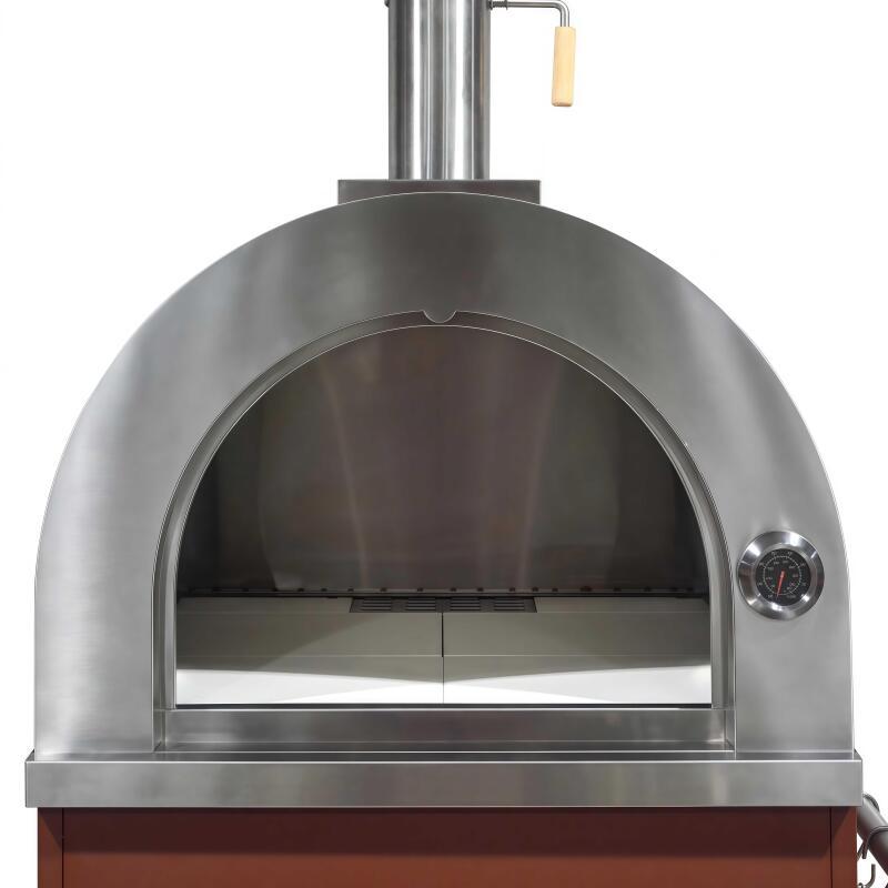 Cocina de exterior de metal con horno a pizza y almacenaje - 3 módulos (4/7)