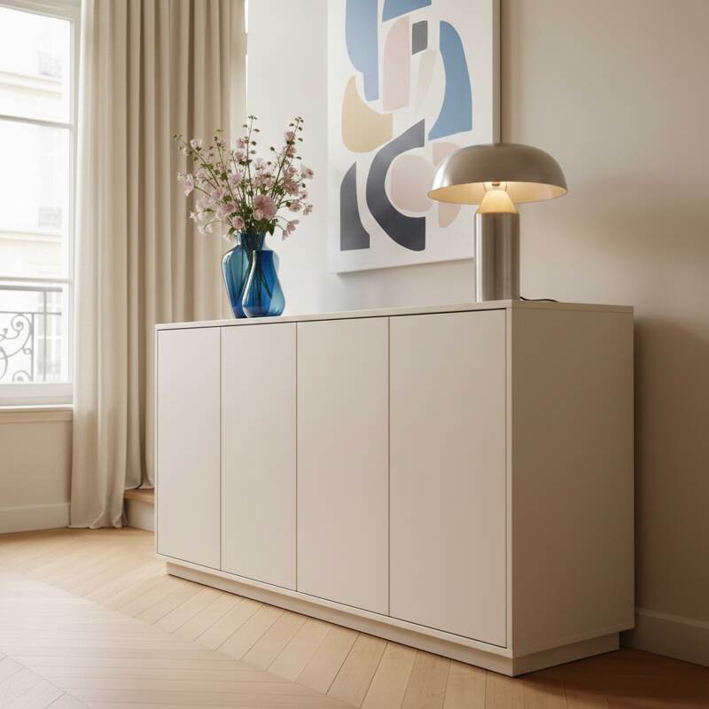 Aparador liso 4 puertas 160 cm