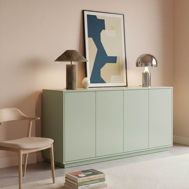 Aparador liso 4 puertas 160 cm