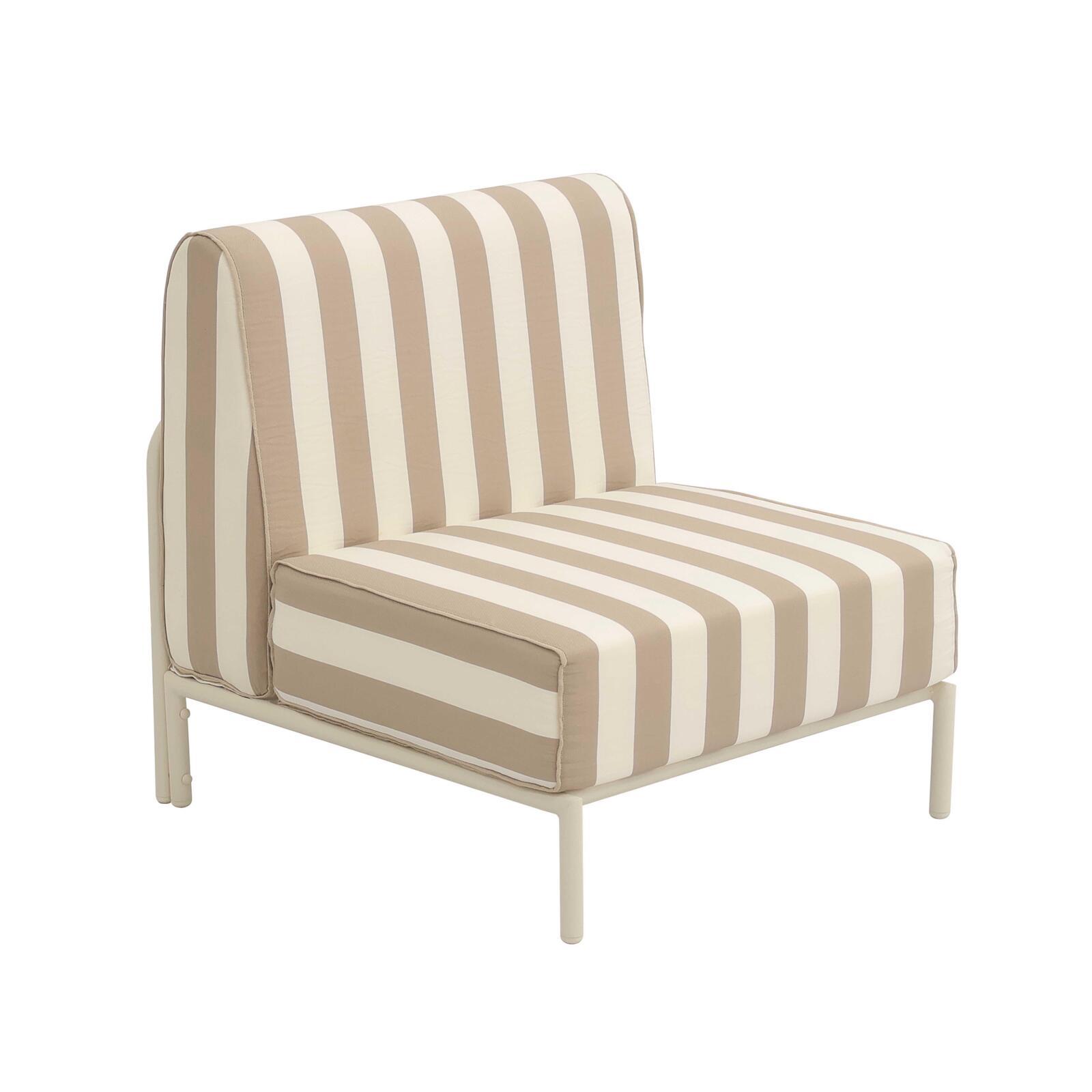 Sillón a rayas para sofá modular de exterior