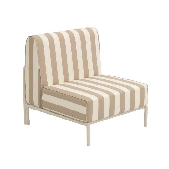 Sillón a rayas para sofá modular de exterior