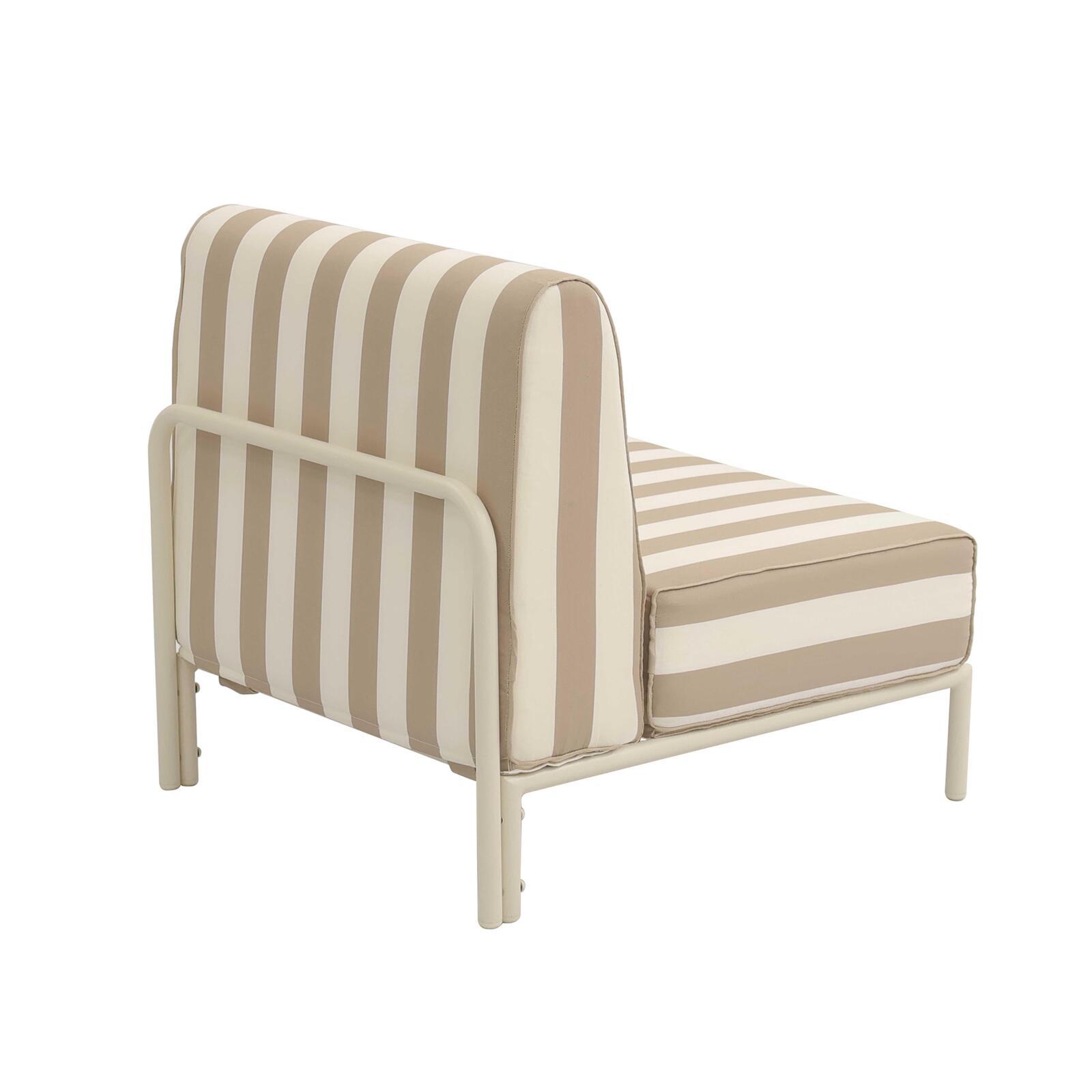 Sillón a rayas para sofá modular de exterior