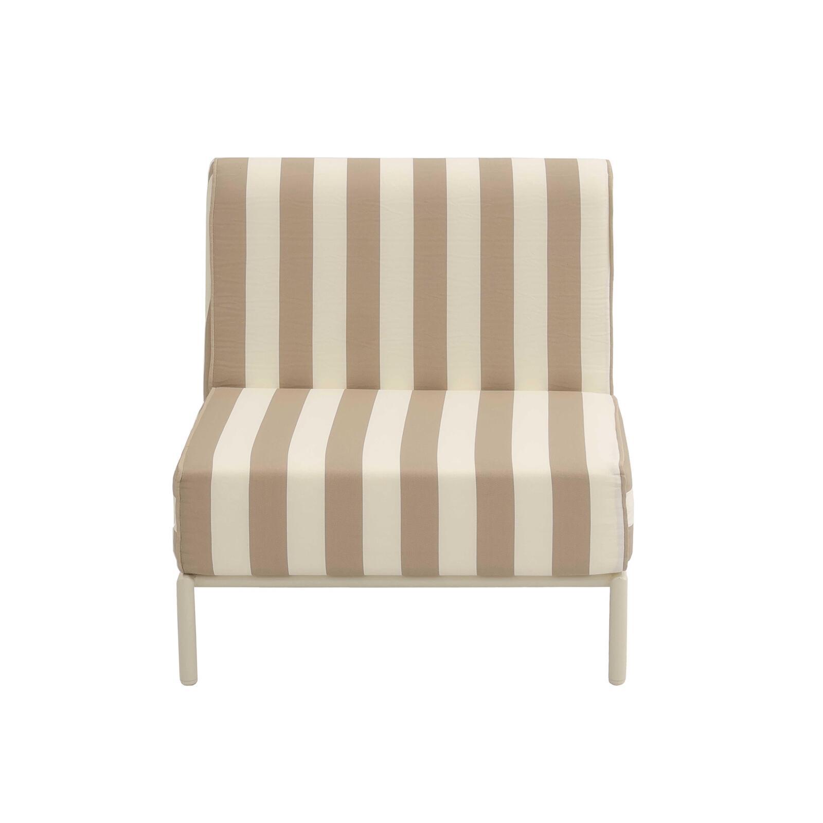 Sillón a rayas para sofá modular de exterior