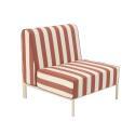 Sillón a rayas para sofá modular de exterior