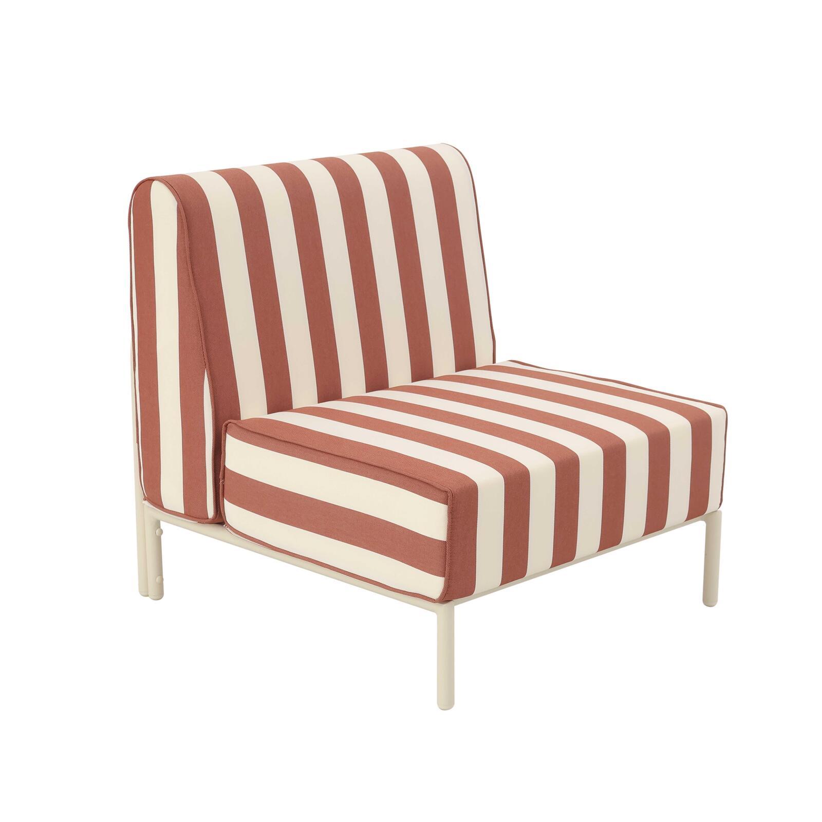 Sillón a rayas para sofá modular de exterior