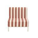 Sillón a rayas para sofá modular de exterior