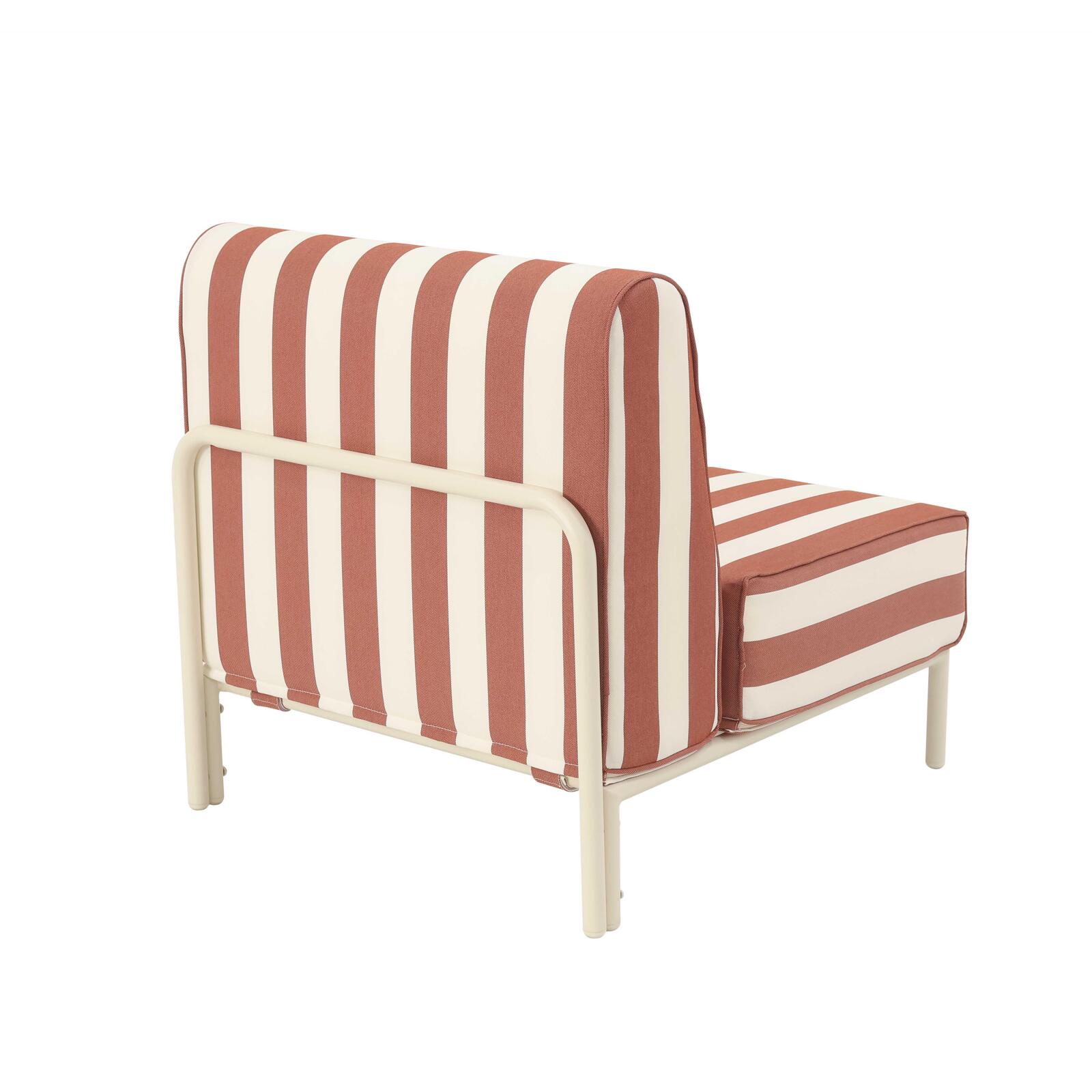 Sillón a rayas para sofá modular de exterior