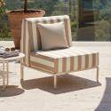 Sillón a rayas para sofá modular de exterior - Lifestyle