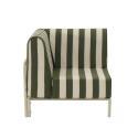 Sillón esquinero a rayas para sofá modular de exterior