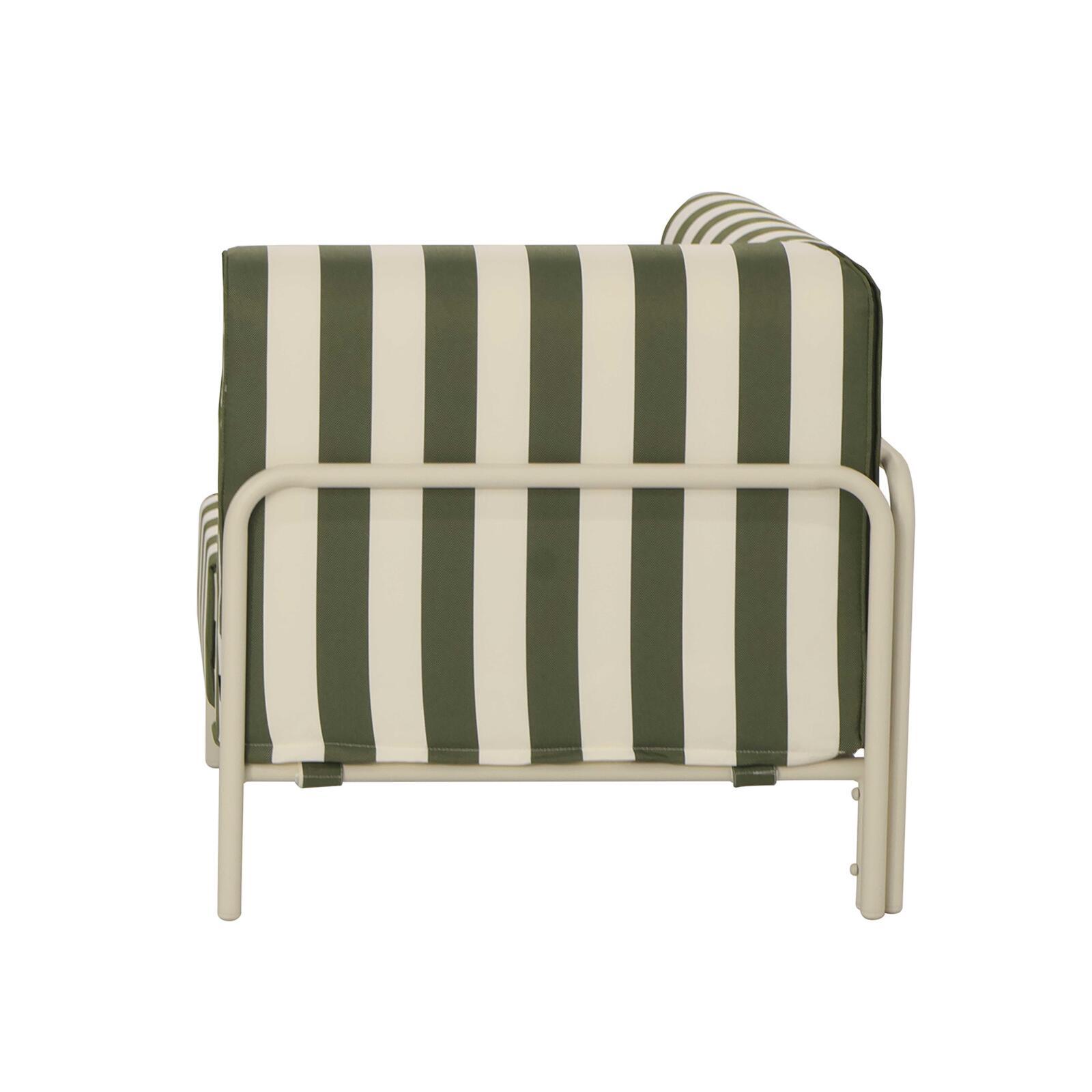 Sillón esquinero a rayas para sofá modular de exterior