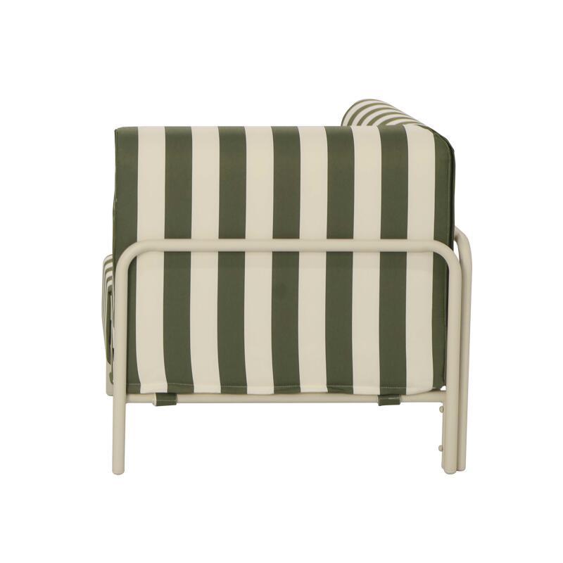Sillón esquinero a rayas para sofá modular de exterior (6/8)
