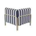 Sillón esquinero a rayas para sofá modular de exterior