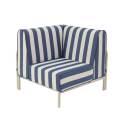 Sillón esquinero a rayas para sofá modular de exterior