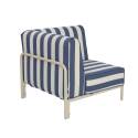 Sillón esquinero a rayas para sofá modular de exterior