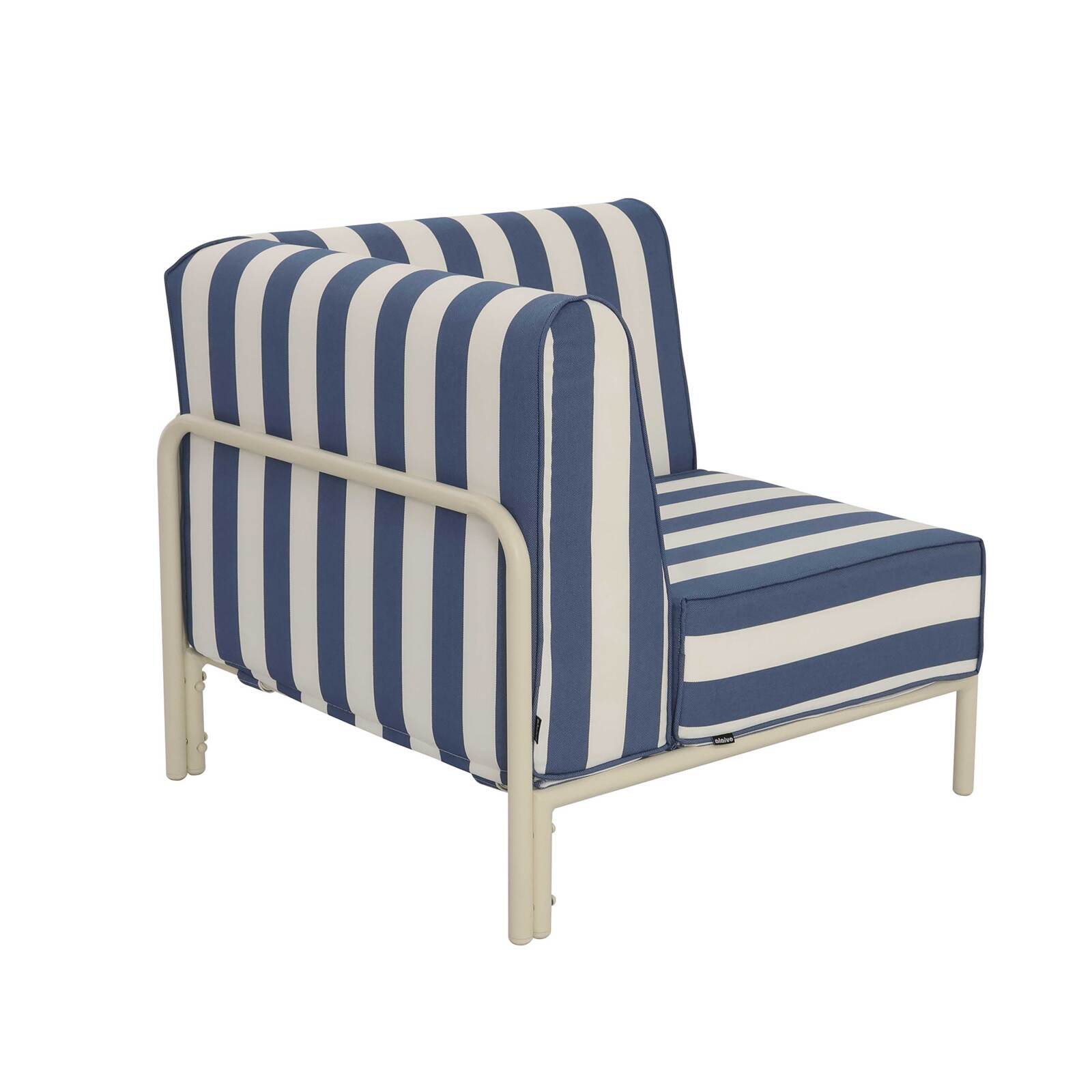 Sillón esquinero a rayas para sofá modular de exterior