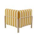Sillón esquinero a rayas para sofá modular de exterior