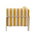 Sillón esquinero a rayas para sofá modular de exterior