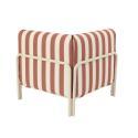 Sillón esquinero a rayas para sofá modular de exterior