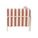Sillón esquinero a rayas para sofá modular de exterior