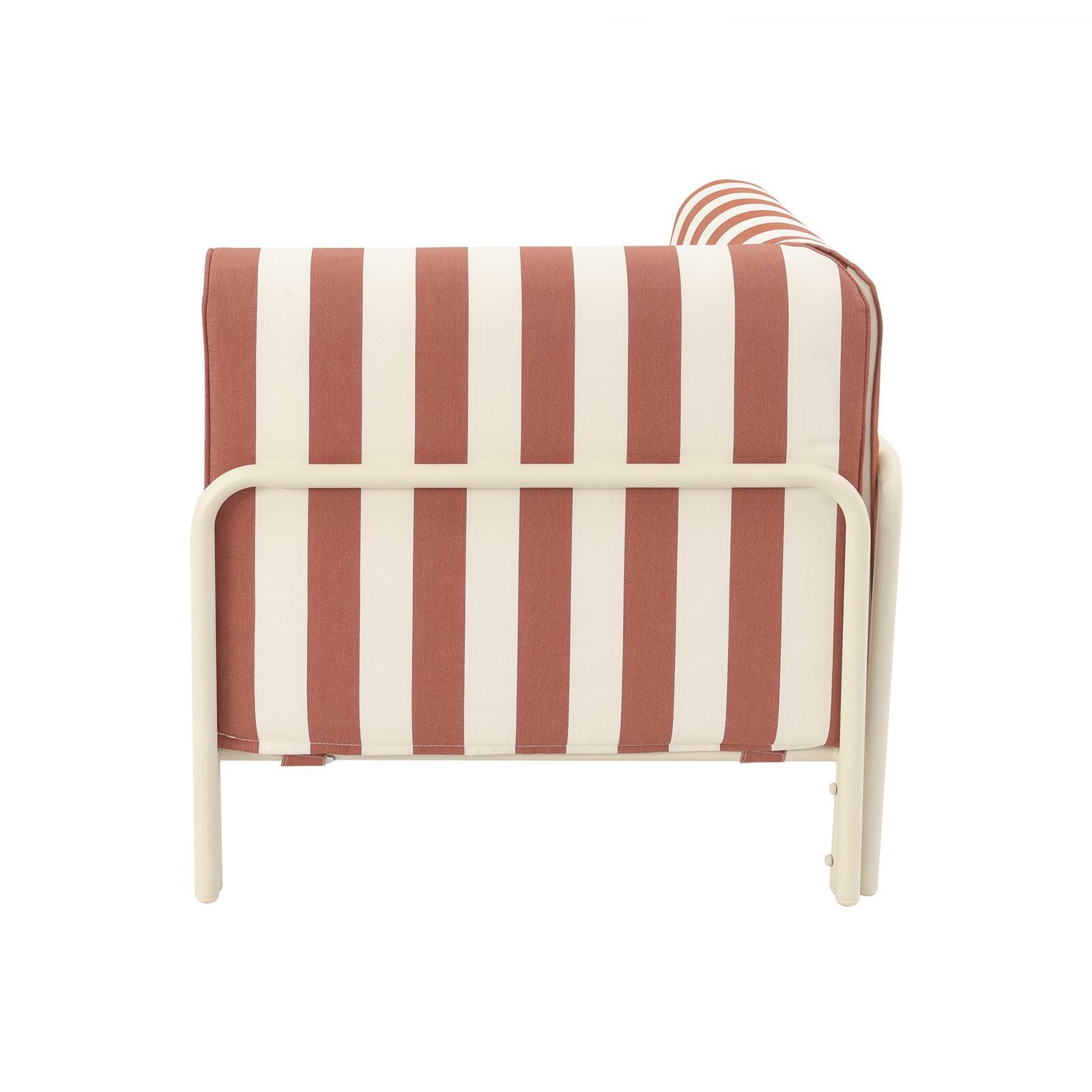 Sillón esquinero a rayas para sofá modular de exterior