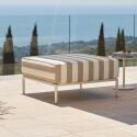 Puf a rayas para sofá modular de exterior