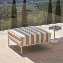 Puf a rayas para sofá modular de exterior